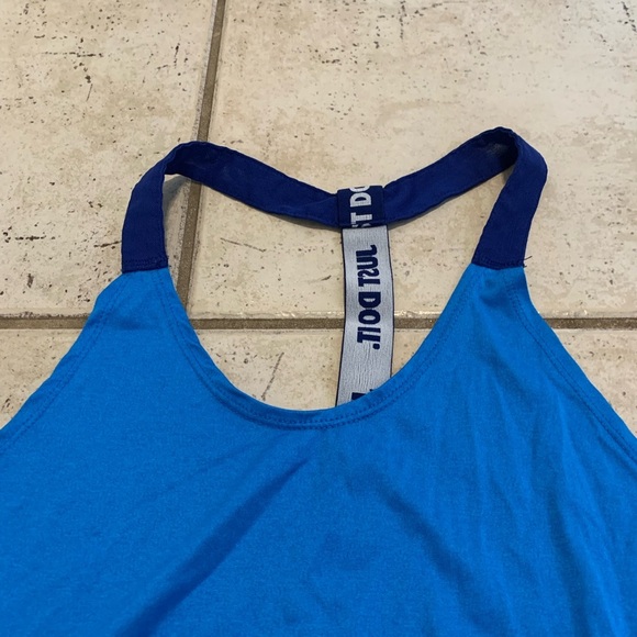Nike Blue Dri-FIT "Just Do It" Racerback Tank Top - Size S - Picture 3 of 9